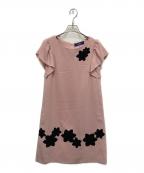 M'S GRACYエムズグレイシー）の古着「スパンコールフラワーワンピース」｜ピンク