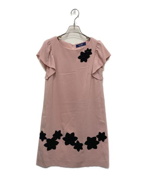 M'S GRACY（エムズグレイシー）M'S GRACY (エムズグレイシー) スパンコールフラワーワンピース ピンク サイズ:38の古着・服飾アイテム