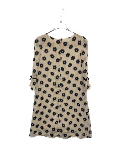 M'S GRACY（エムズグレイシー）M'S GRACY (エムズグレイシー) フラワーシアーワンピース ベージュ サイズ:38の古着・服飾アイテム