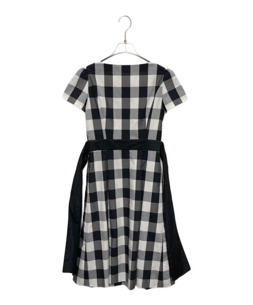 M'S GRACY（エムズグレイシー）M'S GRACY (エムズグレイシー) ギンガムチェックワンピース ホワイト×ブラック サイズ:38の古着・服飾アイテム