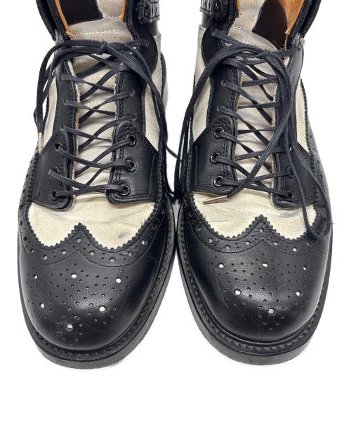 HENDER SCHEME（エンダースキーマ）HENDER SCHEME (エンダースキーマ) 冗談レースアップブーツ ブラック×ホワイト サイズ:なしの古着・服飾アイテム