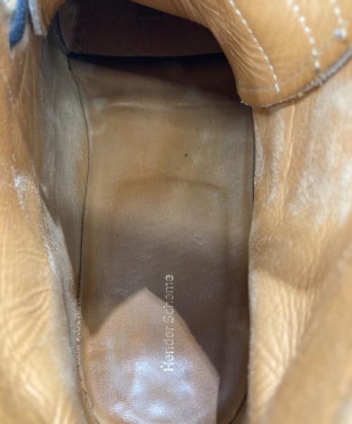 HENDER SCHEME（エンダースキーマ）HENDER SCHEME (エンダースキーマ) 冗談レースアップブーツ ブラック×ホワイト サイズ:なしの古着・服飾アイテム