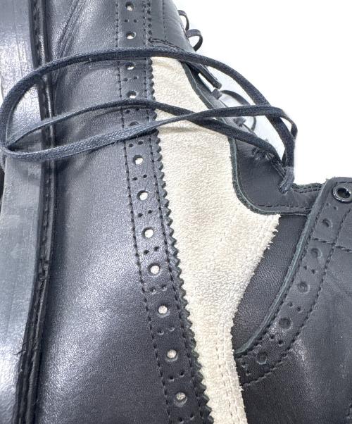 HENDER SCHEME（エンダースキーマ）HENDER SCHEME (エンダースキーマ) 冗談レースアップブーツ ブラック×ホワイト サイズ:なしの古着・服飾アイテム