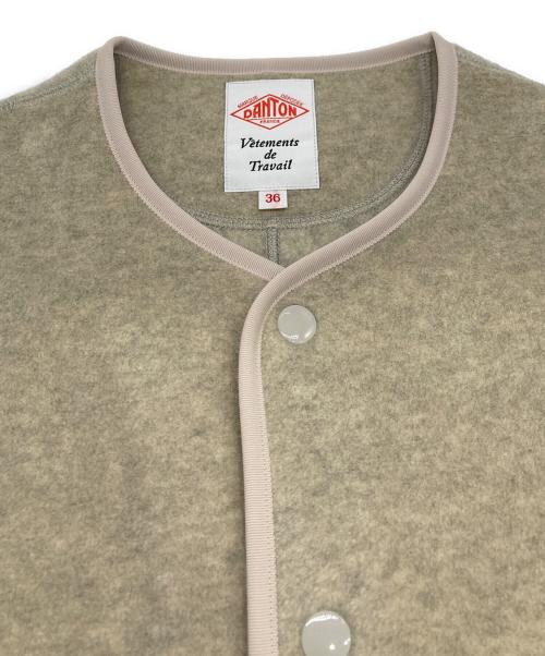DANTON（ダントン）DANTON (ダントン) フリースカラーレスジャケット ベージュ サイズ:36の古着・服飾アイテム