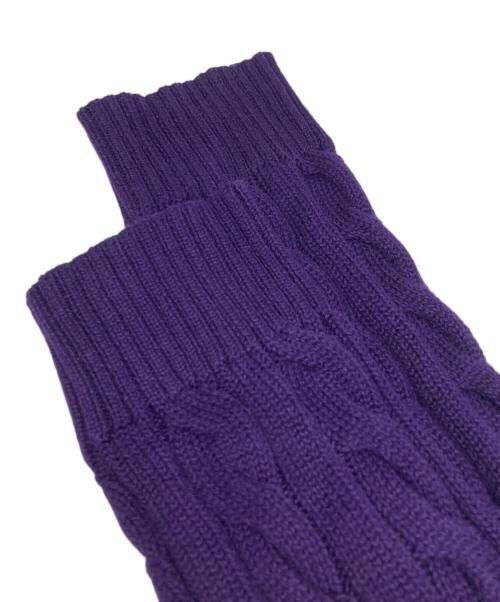 POLO RALPH LAUREN（ポロ・ラルフローレン）POLO RALPH LAUREN (ポロ・ラルフローレン) ケーブルニット パープル サイズ:Lの古着・服飾アイテム