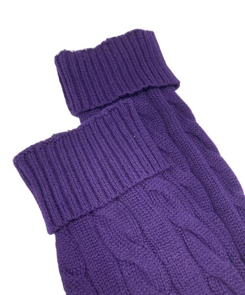 POLO RALPH LAUREN（ポロ・ラルフローレン）POLO RALPH LAUREN (ポロ・ラルフローレン) ケーブルニット パープル サイズ:Lの古着・服飾アイテム