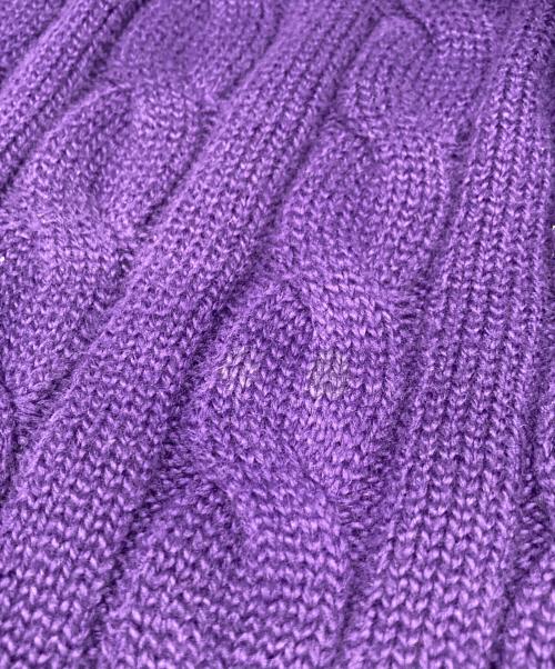 POLO RALPH LAUREN（ポロ・ラルフローレン）POLO RALPH LAUREN (ポロ・ラルフローレン) ケーブルニット パープル サイズ:Lの古着・服飾アイテム