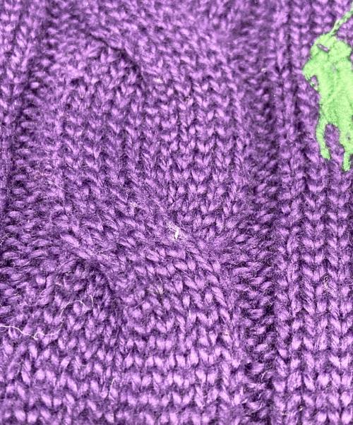 POLO RALPH LAUREN（ポロ・ラルフローレン）POLO RALPH LAUREN (ポロ・ラルフローレン) ケーブルニット パープル サイズ:Lの古着・服飾アイテム