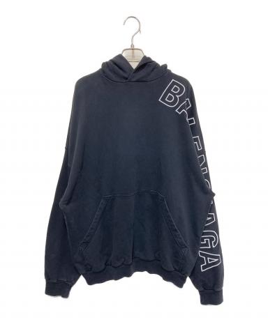 balenciaga ブラック オーバーサイズ パーカーL BALENCIAGA × adidas オーバーサイズフーディ プルオーバーパーカー