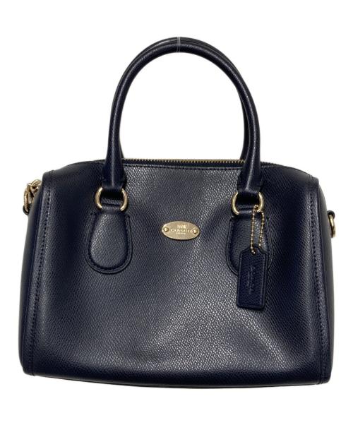 COACH（コーチ）COACH (コーチ) ミニボストンバッグ ネイビーの古着・服飾アイテム