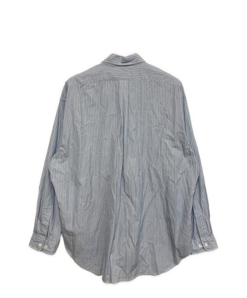 SEDAN ALL-PURPOSE（セダンオールパーパス）SEDAN ALL-PURPOSE (セダンオールパーパス) ポプリンストライプビックブロードシャツ ブルー サイズ:XLの古着・服飾アイテム