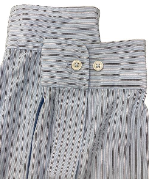 SEDAN ALL-PURPOSE（セダンオールパーパス）SEDAN ALL-PURPOSE (セダンオールパーパス) ポプリンストライプビックブロードシャツ ブルー サイズ:XLの古着・服飾アイテム