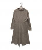 23区ニジュウサンク）の古着「ヘリンボーンジャージーワンピース」｜ベージュ