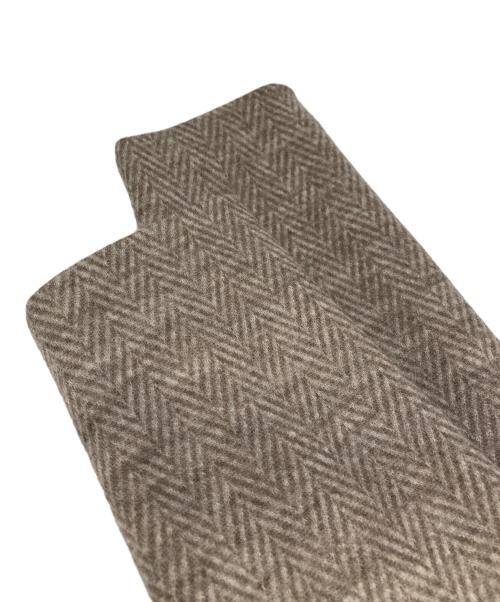 23区（ニジュウサンク）23区 (ニジュウサンク) ヘリンボーンジャージーワンピース ベージュ サイズ:40の古着・服飾アイテム