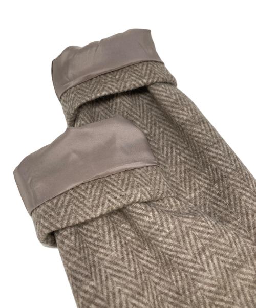 23区（ニジュウサンク）23区 (ニジュウサンク) ヘリンボーンジャージーワンピース ベージュ サイズ:40の古着・服飾アイテム