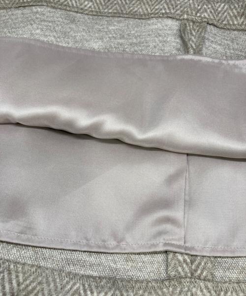 23区（ニジュウサンク）23区 (ニジュウサンク) ヘリンボーンジャージーワンピース ベージュ サイズ:40の古着・服飾アイテム