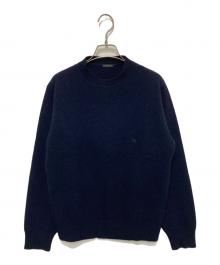 COMOLI（コモリ）の古着「ラムズウールクルーネックニット」｜ネイビー