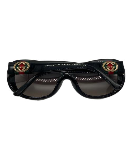 GUCCI（グッチ）GUCCI (グッチ) インターロッキングG ウェブ シェリーライン サングラス ブラック サイズ:57□16-135の古着・服飾アイテム