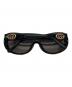 GUCCI (グッチ) インターロッキングG ウェブ シェリーライン サングラス ブラック サイズ:57□16-135：11000円