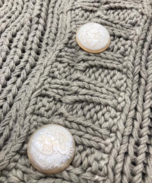 BALMAIN（バルマン）BALMAIN (バルマン) エンブレムボタン コットンカーディガン グリーン サイズ:Ｓの古着・服飾アイテム