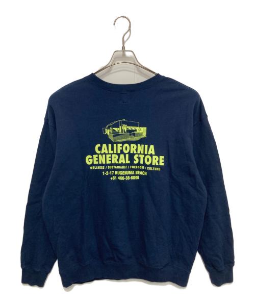 CGS（カリフォルニア ジェネラルストア）CGS (カリフォルニア ジェネラルストア) ストア プリント オーガニック スウェット クルーネック ネイビー サイズ:Lの古着・服飾アイテム