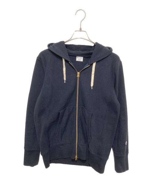 Champion REVERSE WEAVE（チャンピオン リバース ウィーブ）Champion REVERSE WEAVE (チャンピオン リバース ウィーブ) ジップパーカー ネイビー サイズ:Mの古着・服飾アイテム