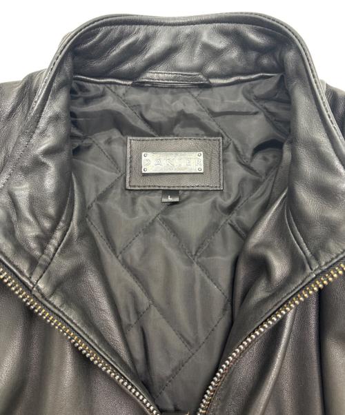 DANIER（ダニエ）DANIER (ダニエ) シングルライダースジャケット ブラック サイズ:Lの古着・服飾アイテム