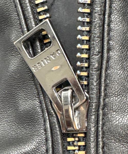 DANIER（ダニエ）DANIER (ダニエ) シングルライダースジャケット ブラック サイズ:Lの古着・服飾アイテム