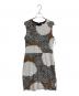 MaxMara（マックスマーラ）の古着「総柄ノースリーブワンピース」｜ホワイト×ブラック