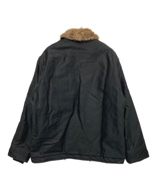 HOUSTON（ヒューストン）HOUSTON (ヒューストン) N-1デッキジャケット ブラック サイズ:44の古着・服飾アイテム