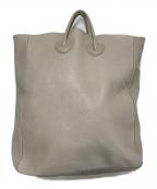 YOUNG & OLSEN The DRYGOODS STOREヤングアンドオルセン ザ ドライグッズストア）の古着「レザートートバッグ」｜ベージュ