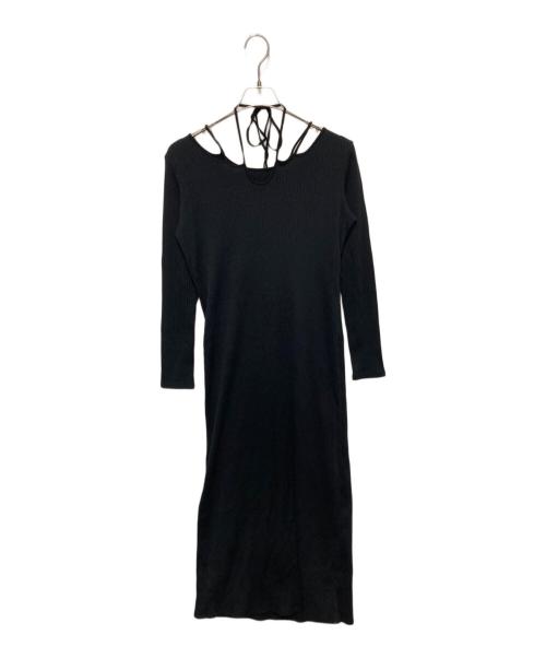 MURRAL（ミューラル）MURRAL (ミューラル) リブカットソーワンピース ブラック サイズ:1の古着・服飾アイテム
