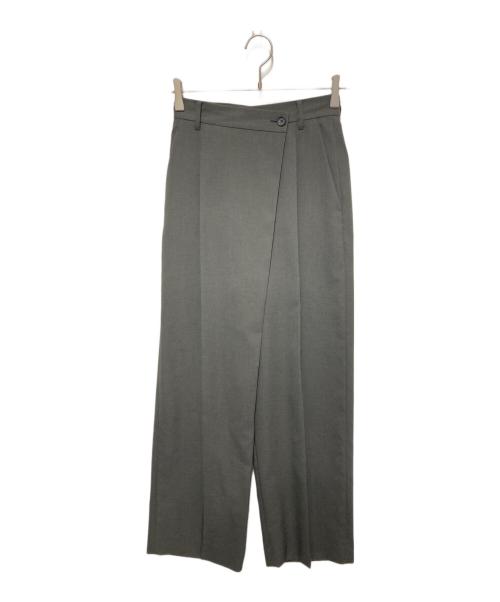 BEAUTY&YOUTH UNITED ARROWS（ビューティーアンドユースユナイテッドアローズ）BEAUTY&YOUTH UNITED ARROWS (ビューティーアンドユースユナイテッドアローズ) ポプリン 2タック ラップパンツ -ウォッシャブル- グレー サイズ:XSの古着・服飾アイテム