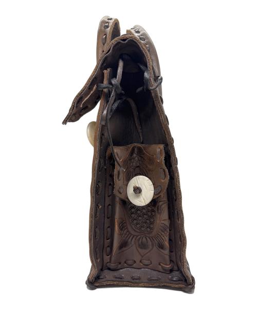 Carving Tribes（カービングトライブス）Carving Tribes (カービングトライブス) マエストラハンドバッグ ブラウンの古着・服飾アイテム