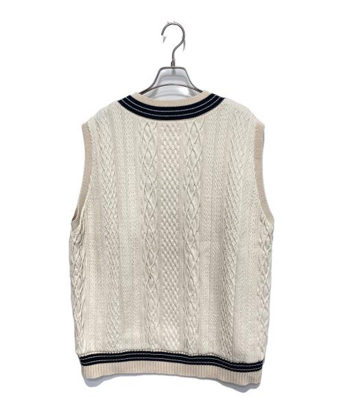 ILL ONE EIGHTY（イルワンエイティ）ILL ONE EIGHTY (イルワンエイティ) journal standard L'essage (ジャーナルスタンダード レサージュ) 別注チルデンニットベスト アイボリー サイズ:Ｍの古着・服飾アイテム