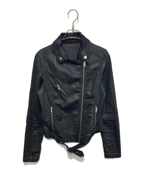 DIESEL（ディーゼル）DIESEL (ディーゼル) コーティングダブルライダースジャケット ブラック サイズ:XSの古着・服飾アイテム