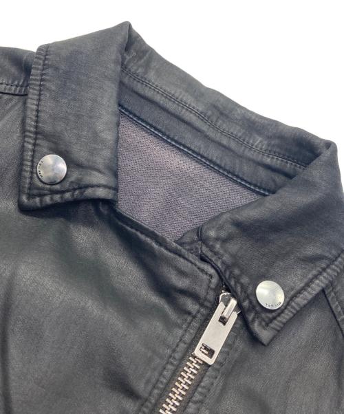 DIESEL（ディーゼル）DIESEL (ディーゼル) コーティングダブルライダースジャケット ブラック サイズ:XSの古着・服飾アイテム