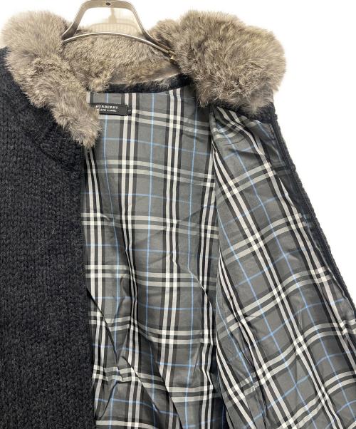 BURBERRY BLACK LABEL（バーバリーブラックレーベル）BURBERRY BLACK LABEL (バーバリーブラックレーベル) 裏ノヴァチェック ニットジャケット グレー サイズ:3の古着・服飾アイテム