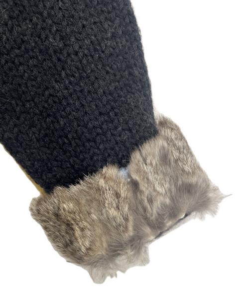 BURBERRY BLACK LABEL（バーバリーブラックレーベル）BURBERRY BLACK LABEL (バーバリーブラックレーベル) 裏ノヴァチェック ニットジャケット グレー サイズ:3の古着・服飾アイテム