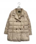 HUNTING WORLDハンティングワールド）の古着「ツイード 切り替えダウンコート」｜ベージュ
