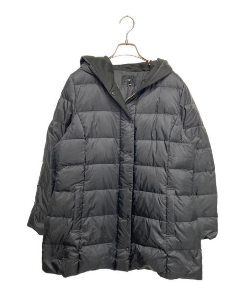 23区（ニジュウサンク）23区 (ニジュウサンク) シレータフタ フーデッドダウン コート ブラック サイズ:44の古着・服飾アイテム