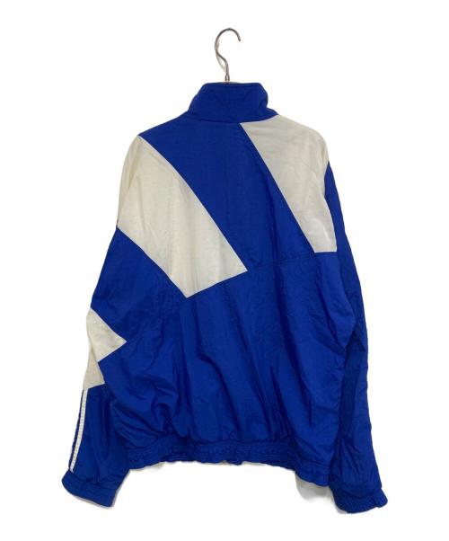 adidas（アディダス）adidas (アディダス) 80'sナイロンジャケット ブルー×ホワイト サイズ:Ｍの古着・服飾アイテム