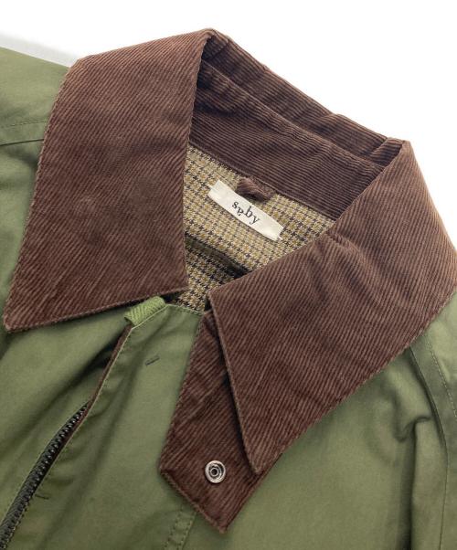 saby（サバイ）saby (サバイ) オイルドクロスジャケット-ブリティッシュ・ミラレーン オリーブ サイズ:Lの古着・服飾アイテム