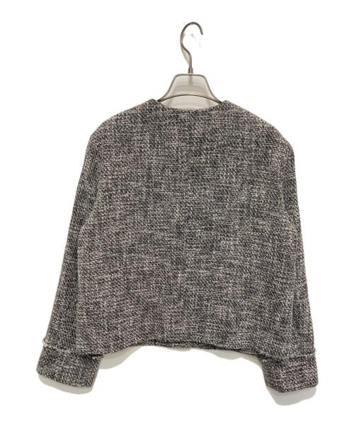 URBAN RESEARCH（アーバンリサーチ）URBAN RESEARCH (アーバンリサーチ) ノーカラーツイードジャケット グレー サイズ:FREEの古着・服飾アイテム