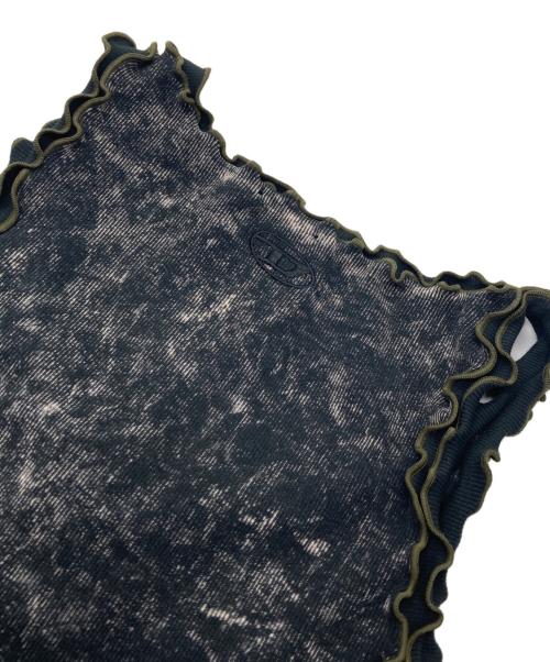 DIESEL（ディーゼル）DIESEL (ディーゼル) Dロゴ刺繍ミニドレス ブラック サイズ:XSの古着・服飾アイテム