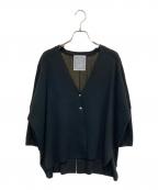 BEARDSLEYビアズリー）の古着「サラッとVネックカーディガン」｜グレー