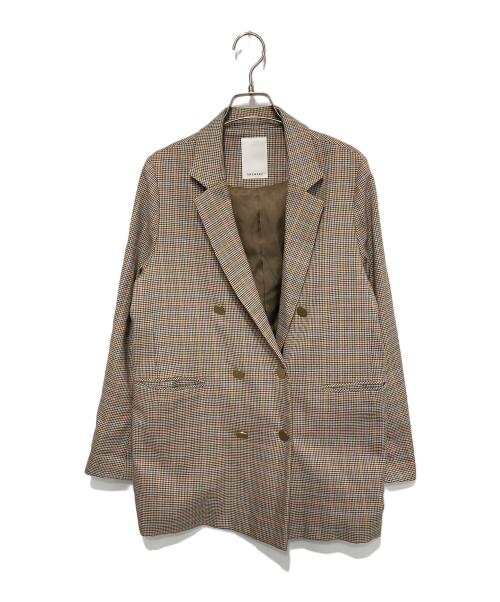 SHENERY（シーナリー）SHENERY (シーナリー) TRダブルジャケット ブラウン サイズ:FREEの古着・服飾アイテム