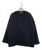 JOURNAL STANDARDジャーナルスタンダード）の古着「スーパー140ビーバーノーカラーショートコート」｜ブラック