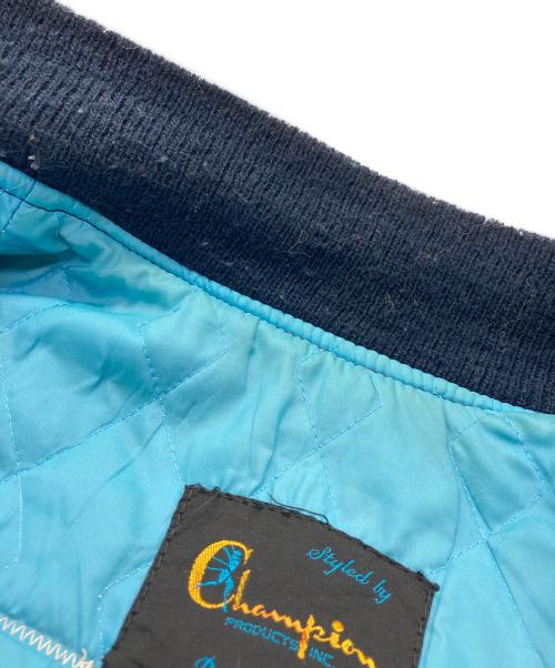 Champion（チャンピオン）Champion (チャンピオン) 70's 袖レザースタジャン ネイビー サイズ:Ｍの古着・服飾アイテム