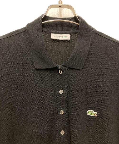 LACOSTE（ラコステ）LACOSTE (ラコステ) 鹿の子地マキシ丈ドレス ブラック サイズ:36の古着・服飾アイテム
